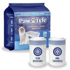 PawLyfe jumbo litter liners 36x18 showcase extra thick durability for heavy use