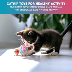 Paw Paw Babe 9 Pcs Cat Balls Plush Ball 02: gentle texture for paws and teeth.