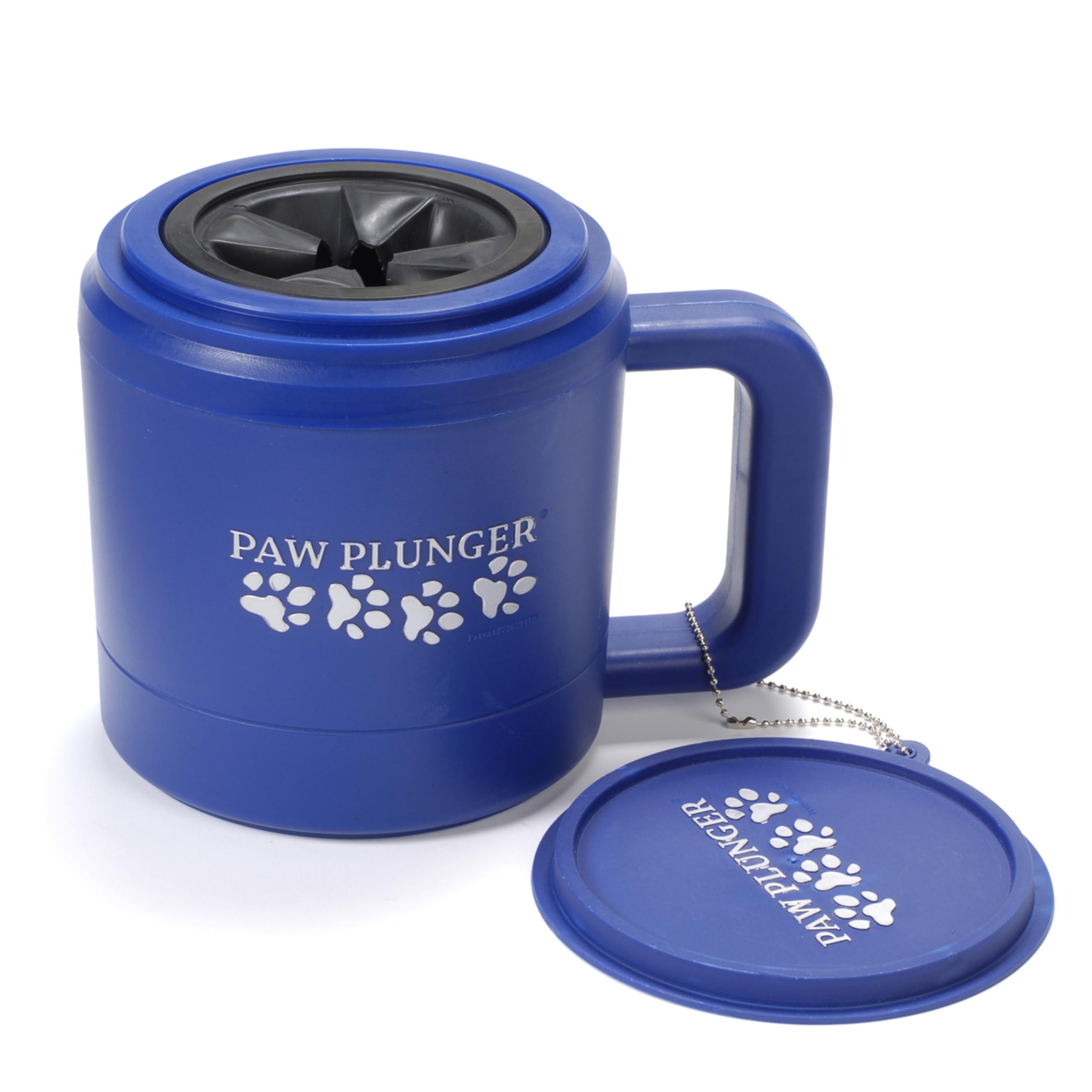 Paw Plunger blue dog paw-cleaner clears mud after outdoor play
