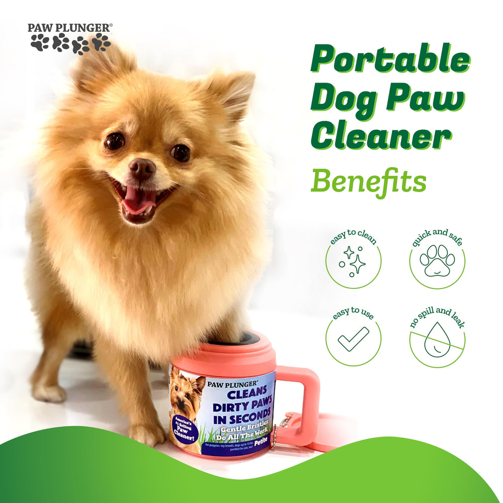 Paw Plunger portable paw washer on the go for muddy paws.