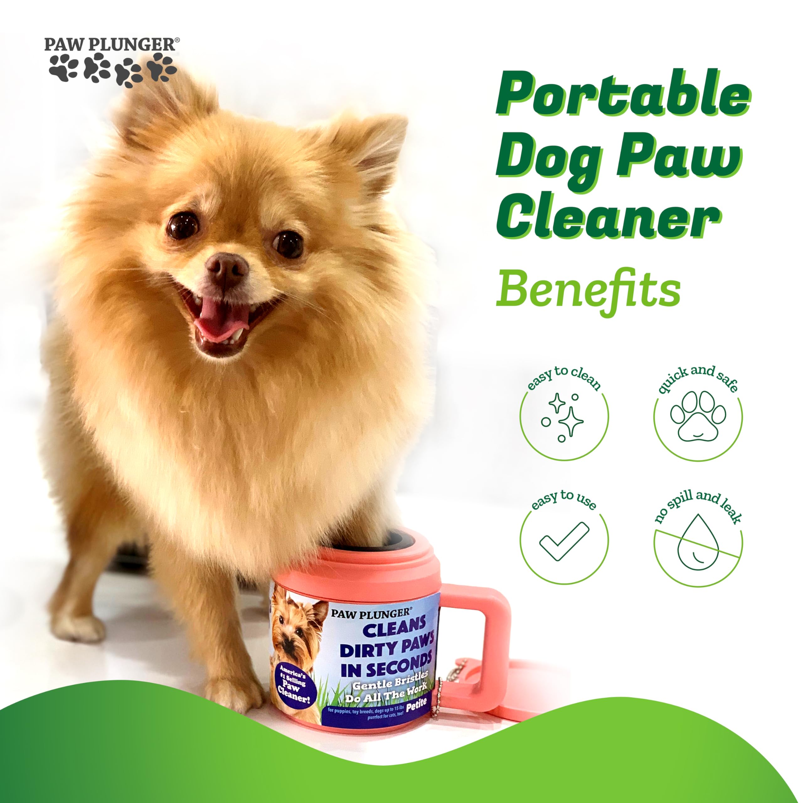 Paw Plunger portable paw-washer ready for quick on-the-go cleaning