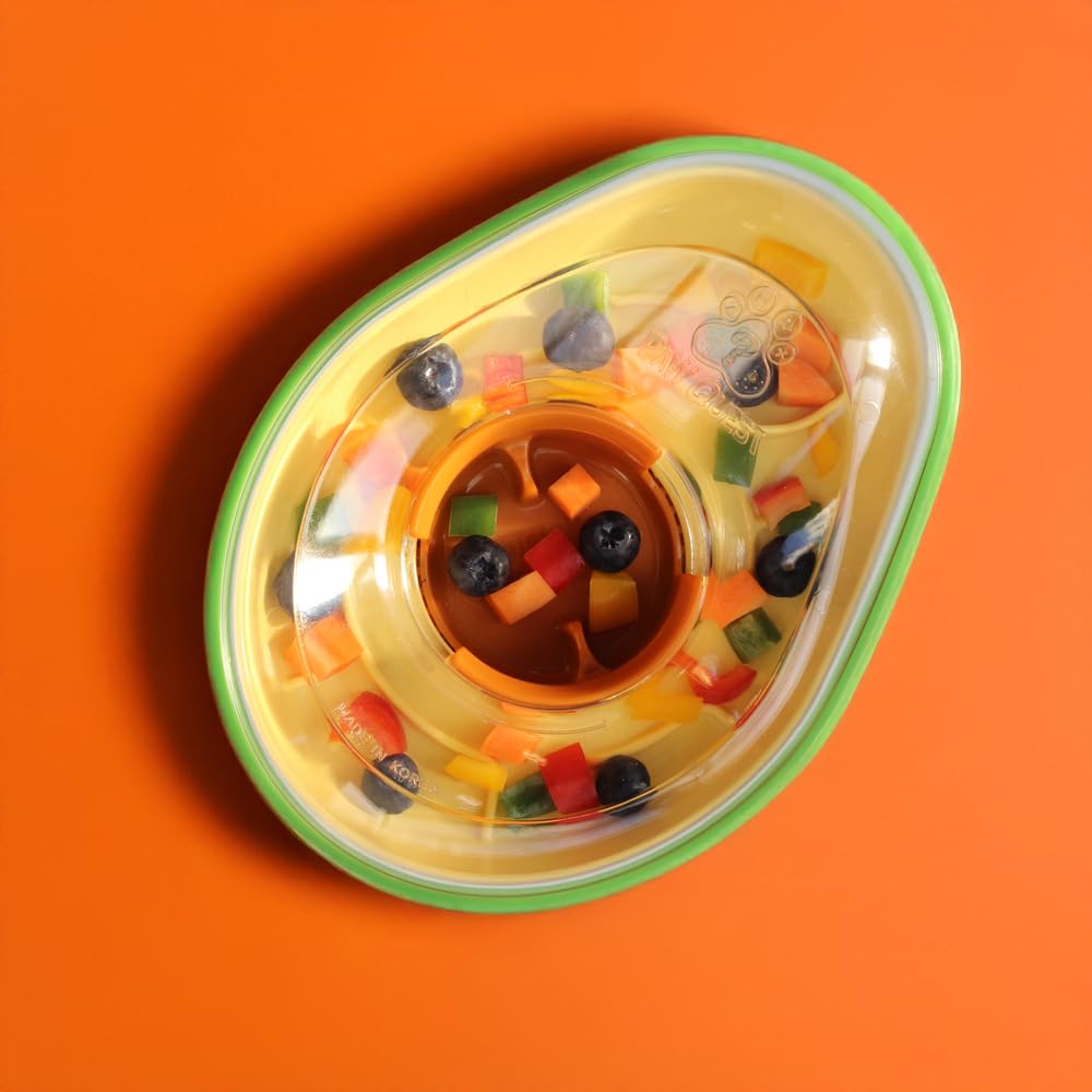 PAW QUEST Avocado wobble toy packaging highlights mess-free rewards and quick setup