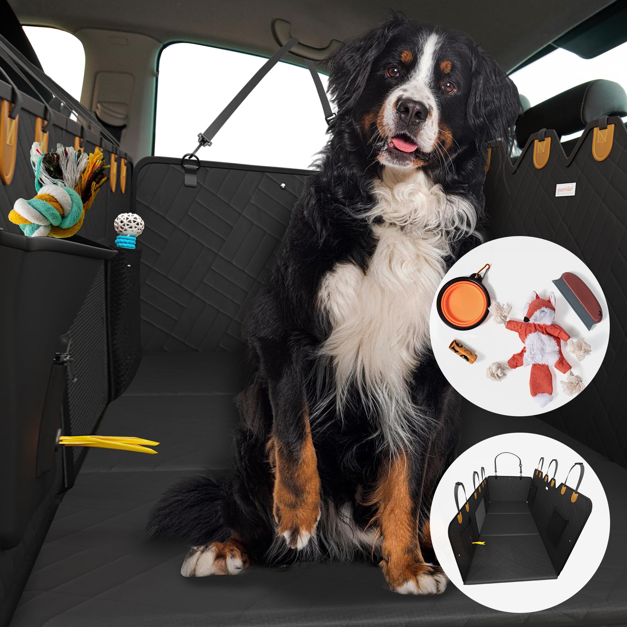 Paw Rider built-in poop bag dispenser for quick cleanups.