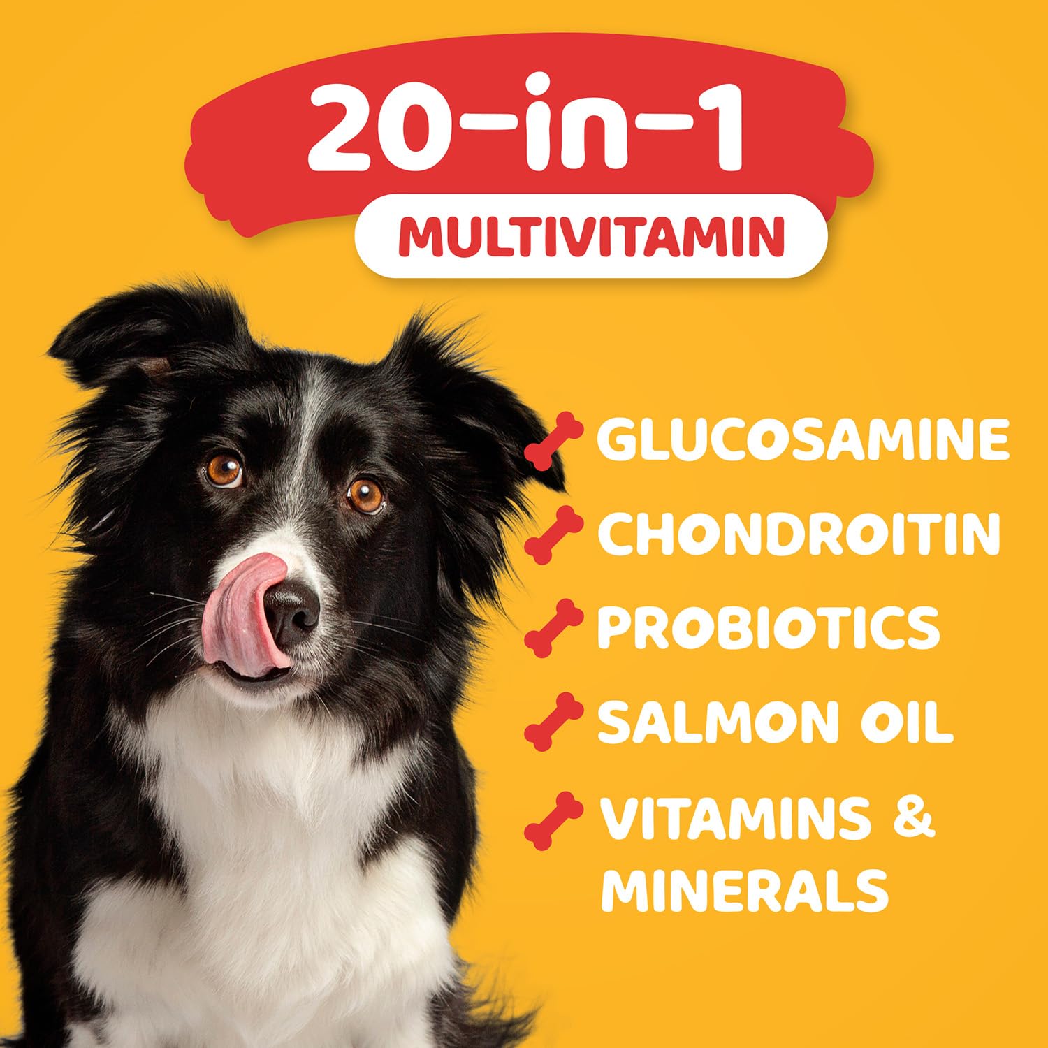 Paw Science 20-in-1 formula ingredients close-up indicating comprehensive dog wellness