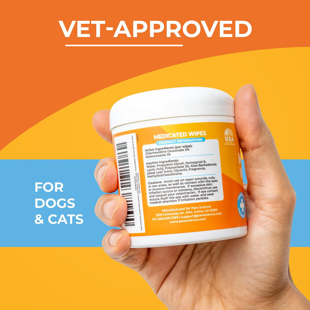 Paw Science antibacterial wipes paw care: convenient solution for irritated paws.