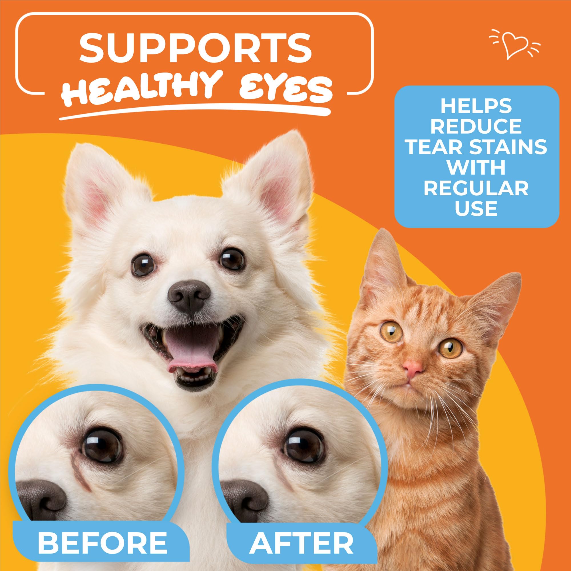 Paw Science Dog Eye Wipes around eyes providing soothing eye-area care.