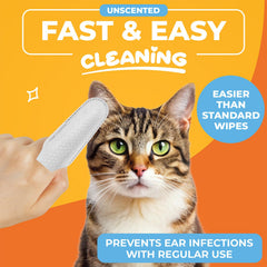 Paw Science ear cleaner wipes unscented tube ideal for sensitive pets.