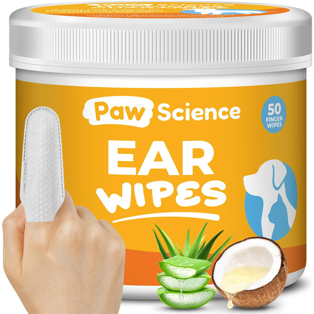 Paw Science ear wipes package for quick at-home ear care