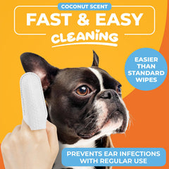 Paw Science ear wipes tube closeup highlighting gentle formula