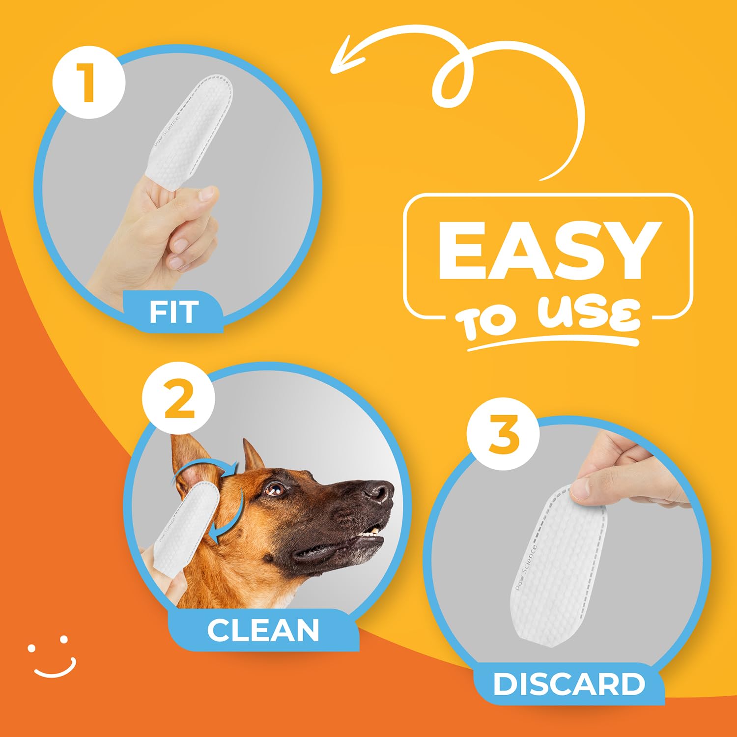Paw Science ear wipes ingredients visual with vet-formulated components