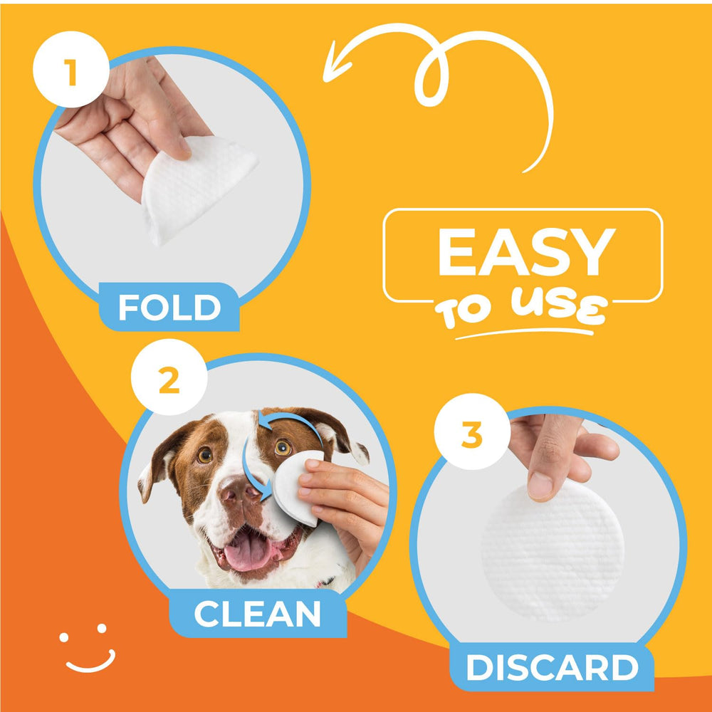 Paw Science eye wipes clean face area glow closeup communicates refreshed appearance.