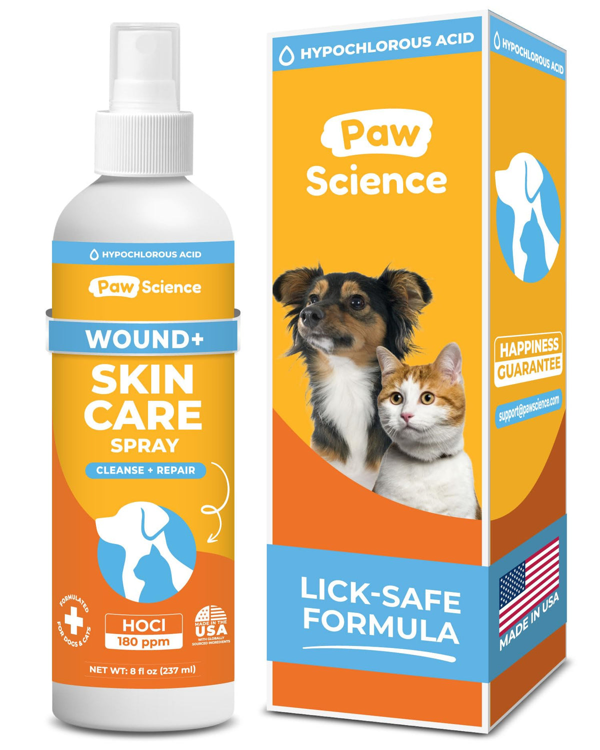 Paw Science Skin & Wound Care Spray bottle for at-home healing and gentle cleansing