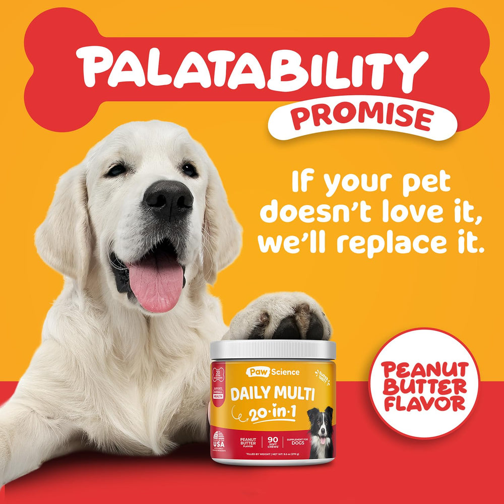 Paw Science vet-formulated badge close-up underscoring trusted formulation.