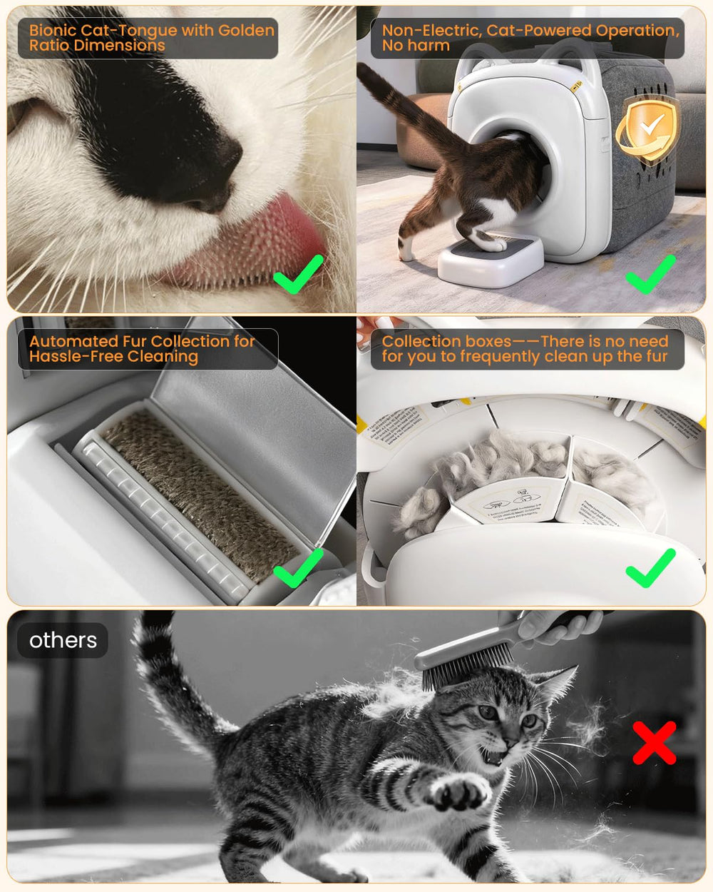 PawSwing smart-feeder statistics screen highlights per-cat grooming insights.