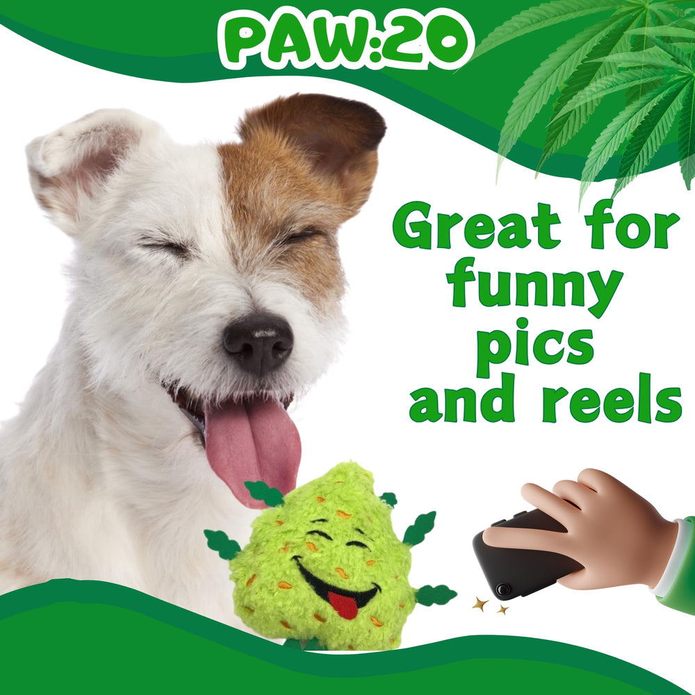 PAW:20 Bud squeaker close-up keeps dogs engaged during playtime