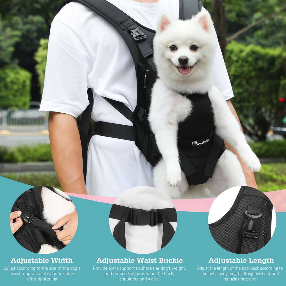 Pawaboo adjustable shoulder straps reduce back strain during long walks.