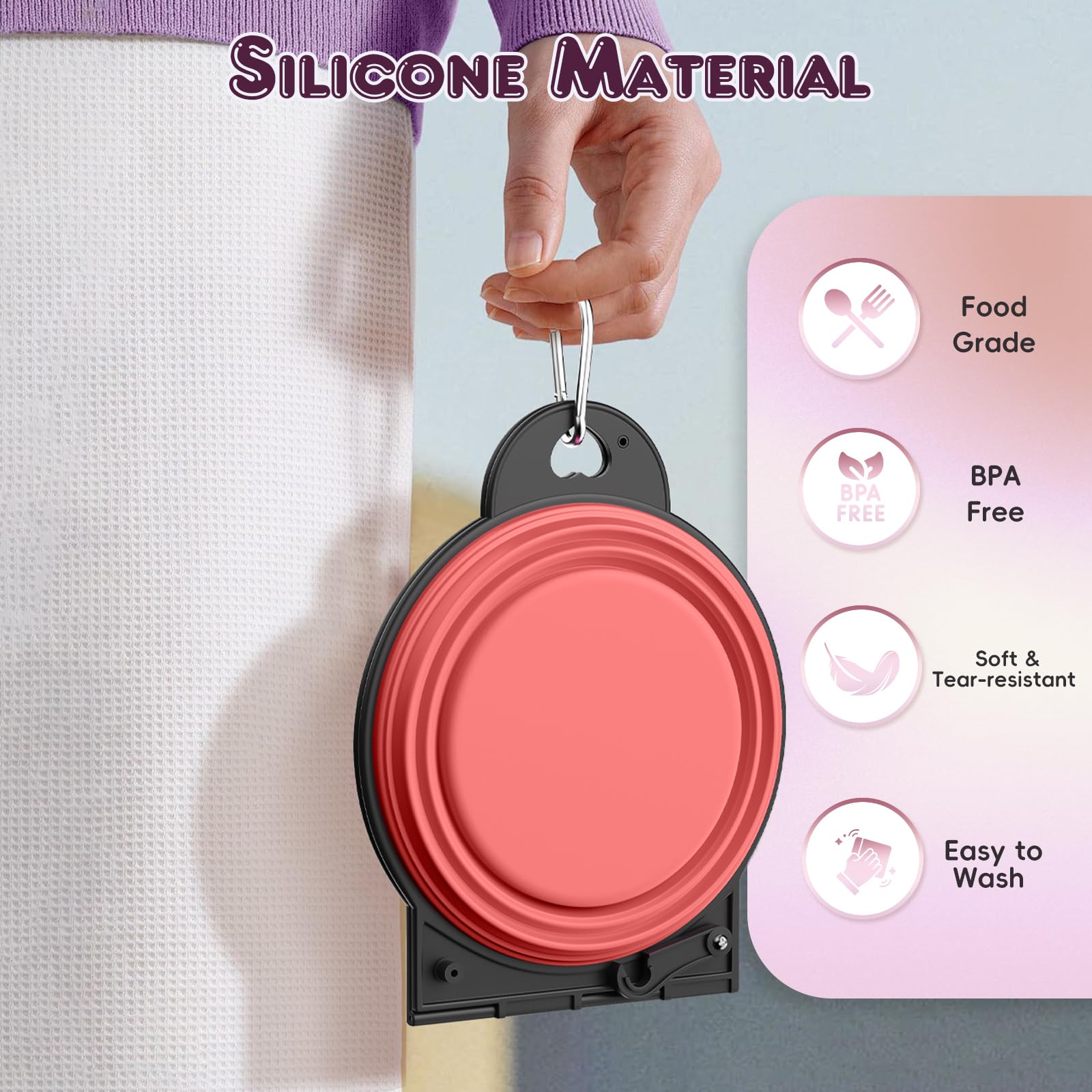 Pawaboo anti-slip silicone bowl features stable feeding during paw playtime.