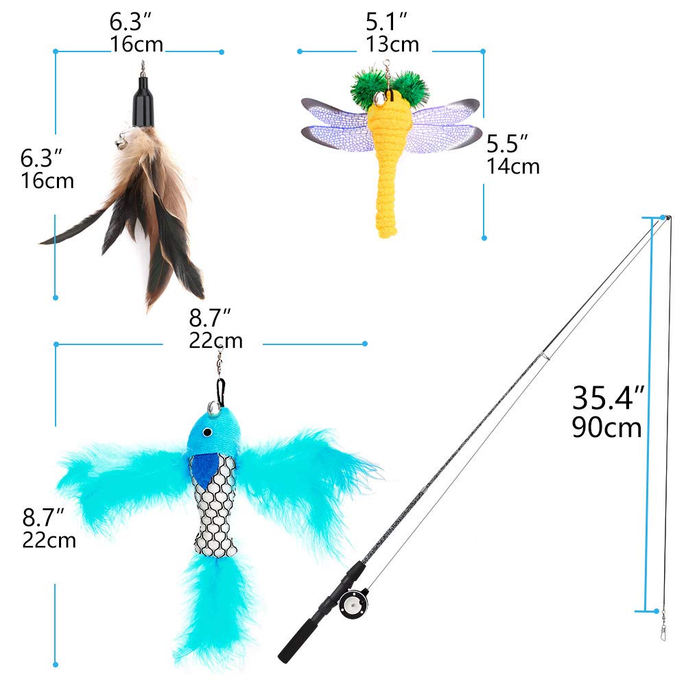 Pawaboo cat play setup shows the 4-pack ready for interactive home fun.