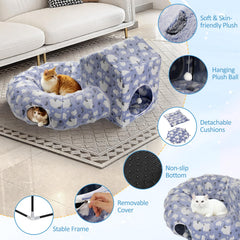 Pawaboo cat tunnel with hanging ball enhances interactive hunting and fun.