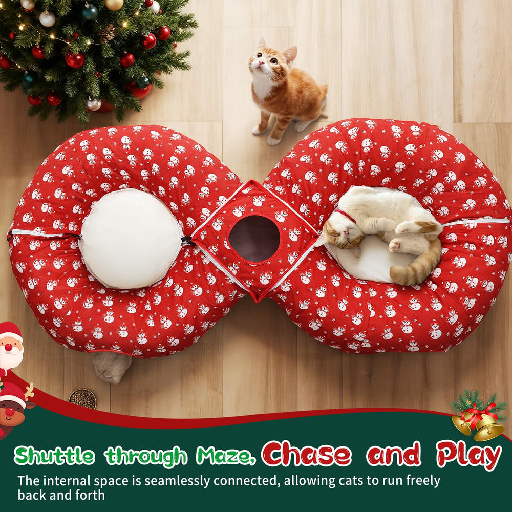 Pawaboo cat tunnel balls hanging – interactive toys boost engagement during playtime