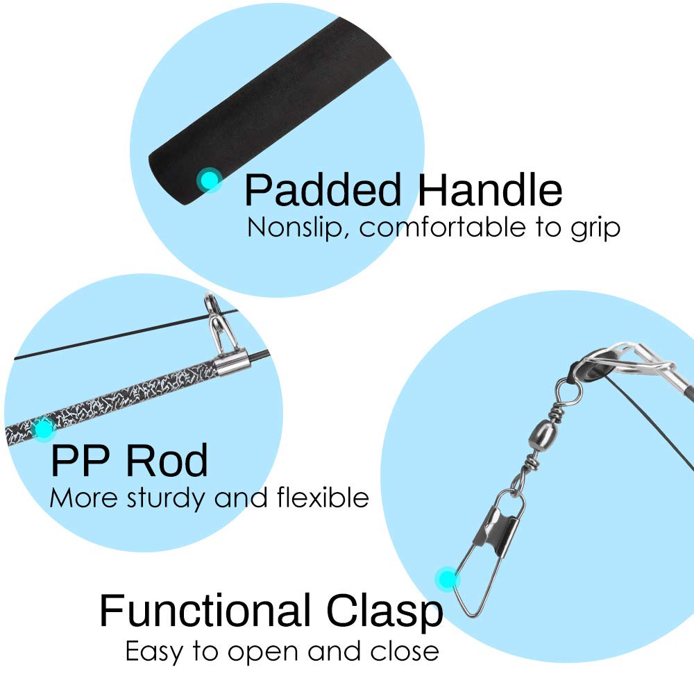 Pawaboo cat wand comfort grip features soft non-slip handle for comfy sessions.