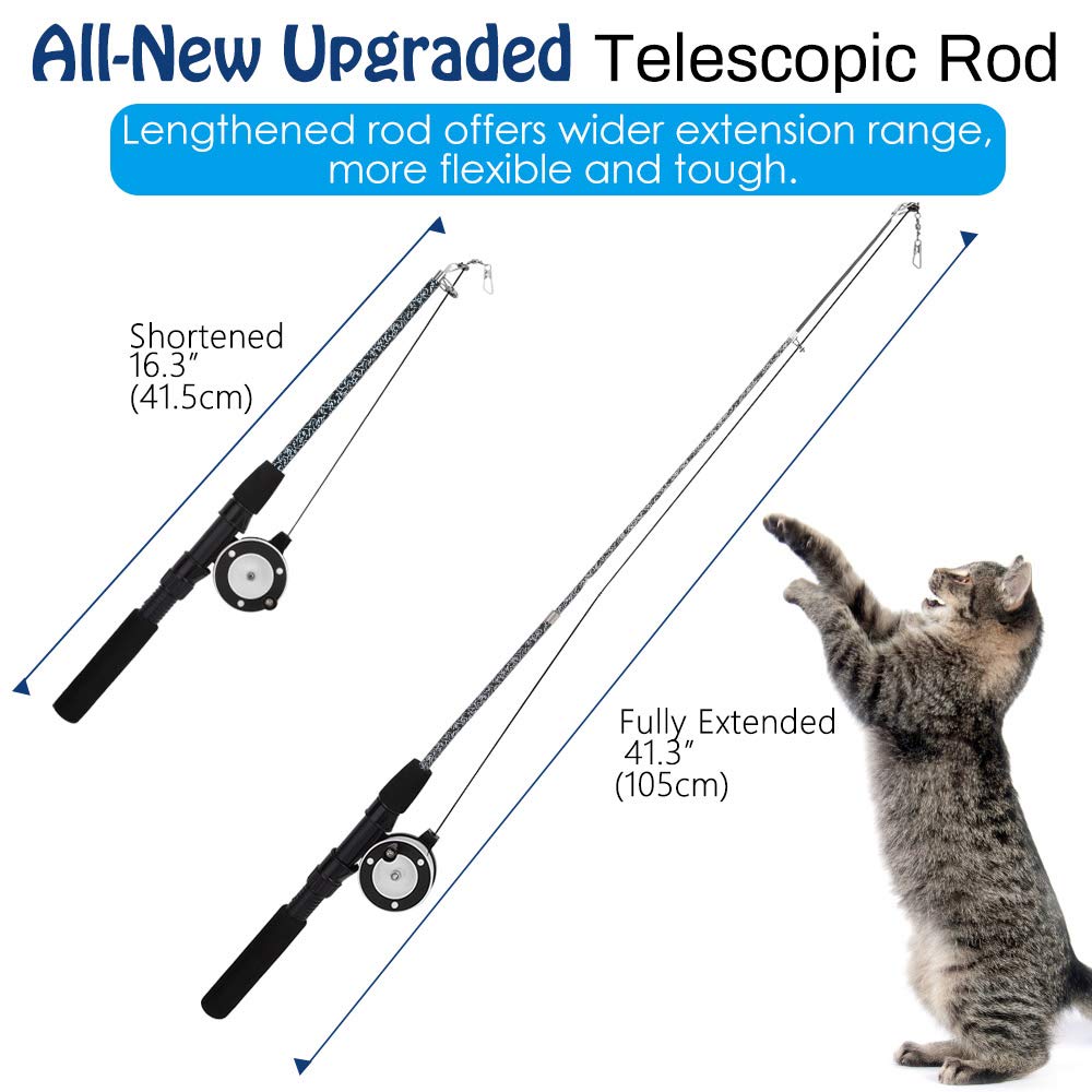Pawaboo cat wand pulley system enables smooth string control for precise teasing.