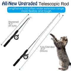 Pawaboo cat wand pulley system enables smooth string control for precise teasing.