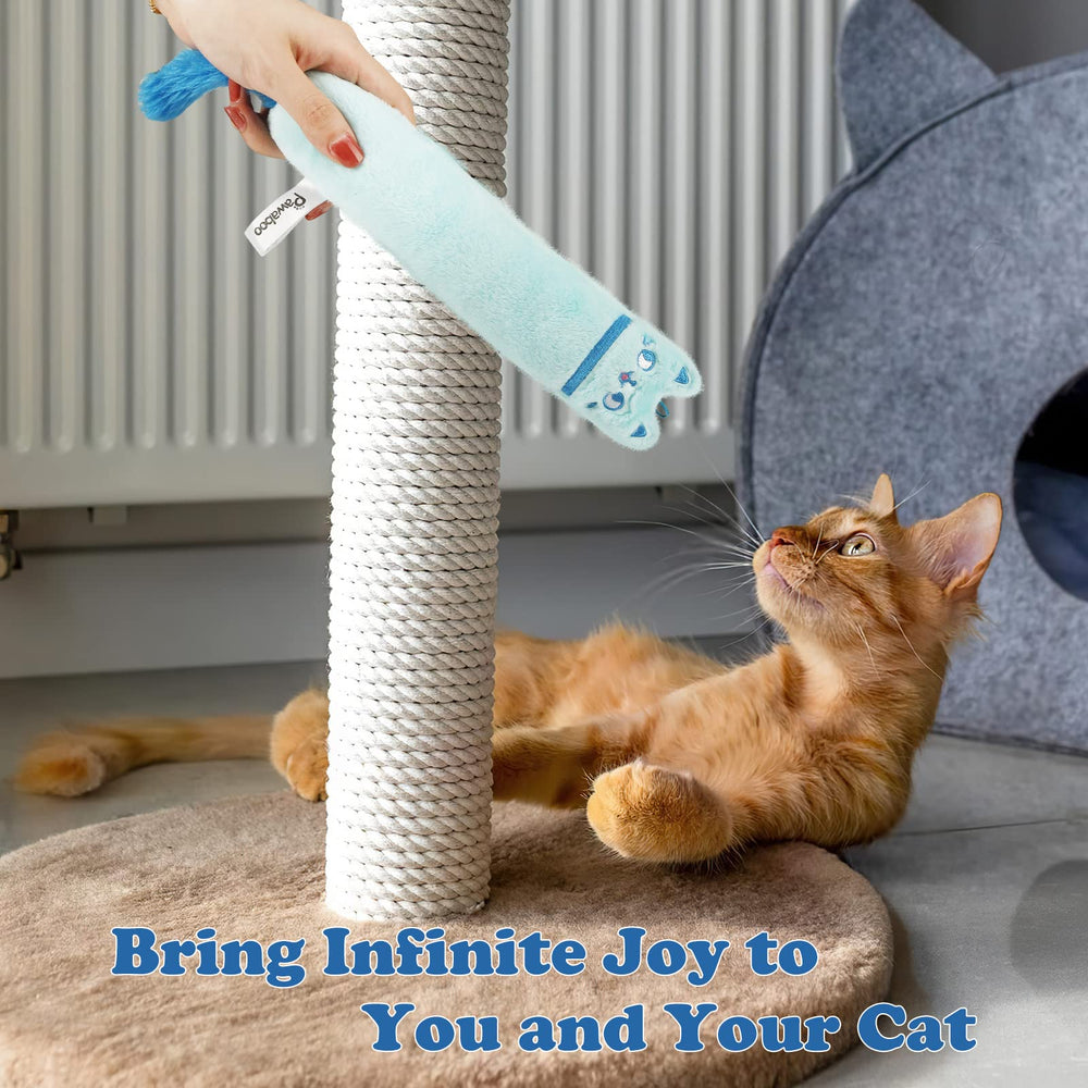 Pawaboo catnip toys durable non-toxic plush for kicking and biting