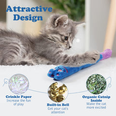 Pawaboo catnip toys soft plush kitten showing comforting texture