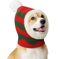 Pawaboo Christmas pet hat red-green, a festive look for holiday photos.