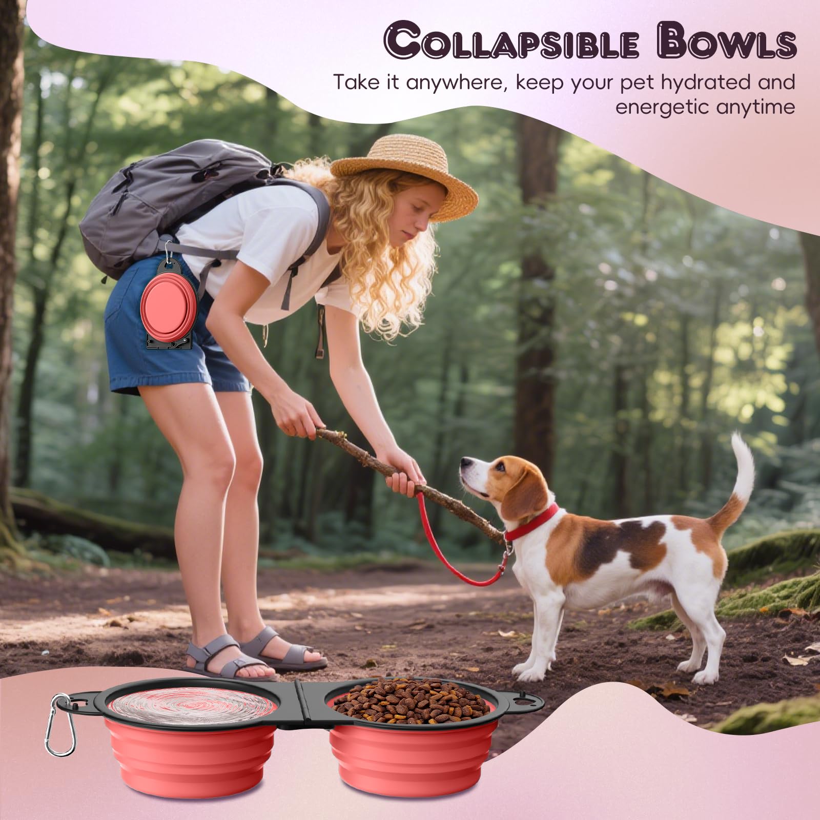 Pawaboo dishwasher-safe collapsible bowl simplifies cleaning after adventures.