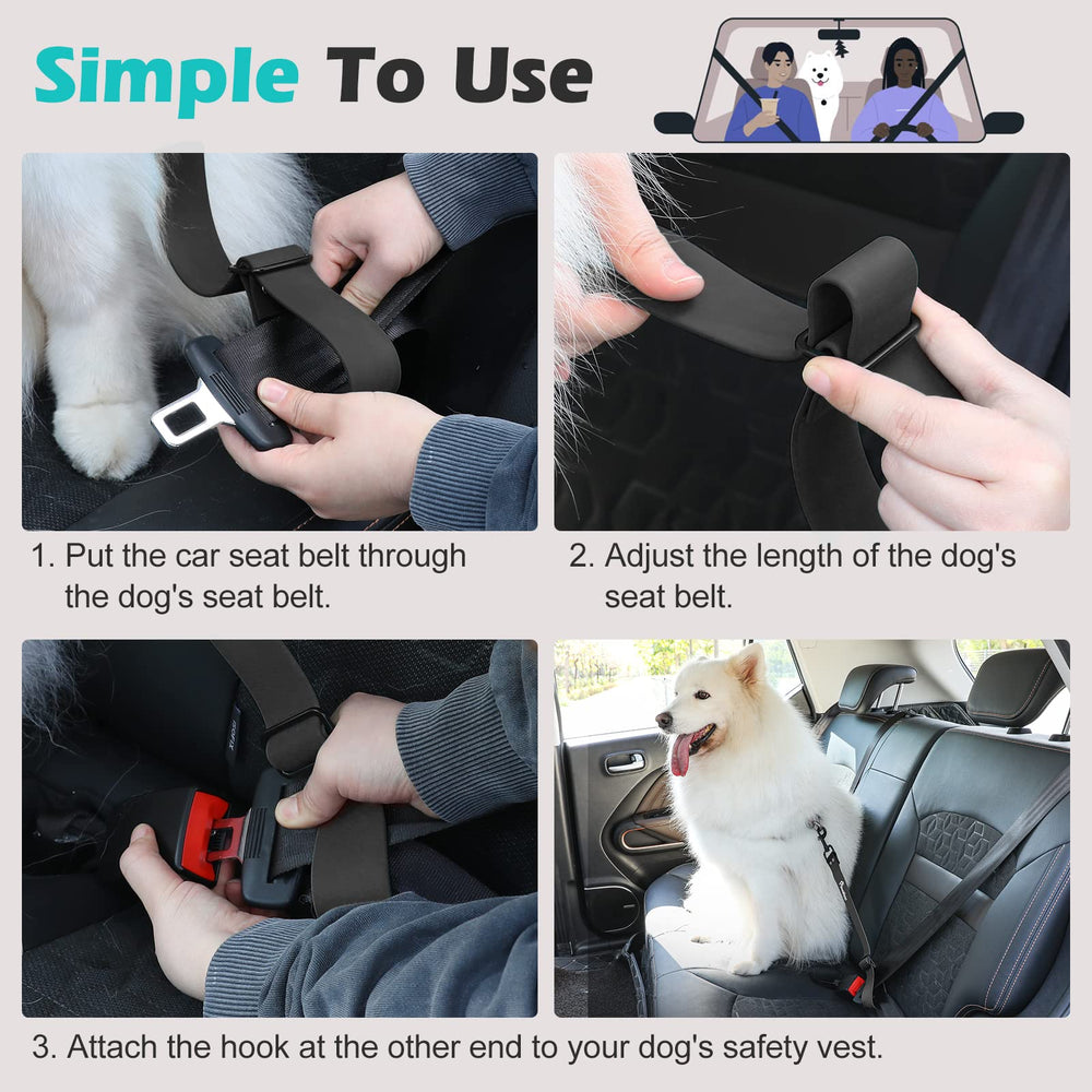 Pawaboo dog car seatbelt easy installation guide helps safe, simple restraining in minutes