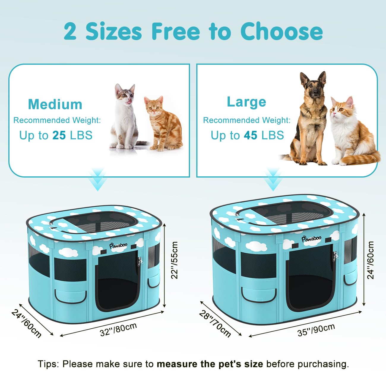 Pawaboo dog playpen folded with bowl shows portable travel-ready setup