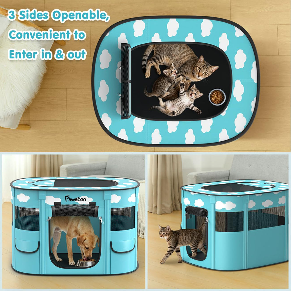 Pawaboo playpen interior view shows clear ventilation