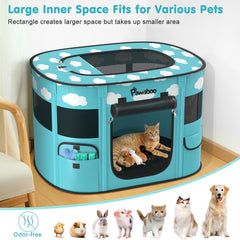Pawaboo dog playpen 600D Oxford fabric demonstrates durable construction