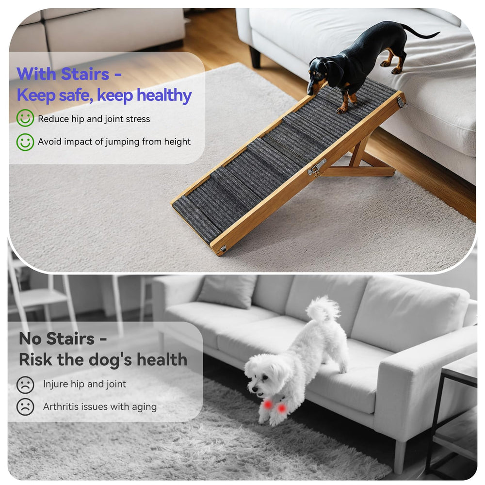 Pawaboo dog ramp couch-extended enables easy sofa access for pets.