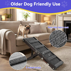 Pawaboo dog ramp at 21-inch height provides higher climb over tall furniture.