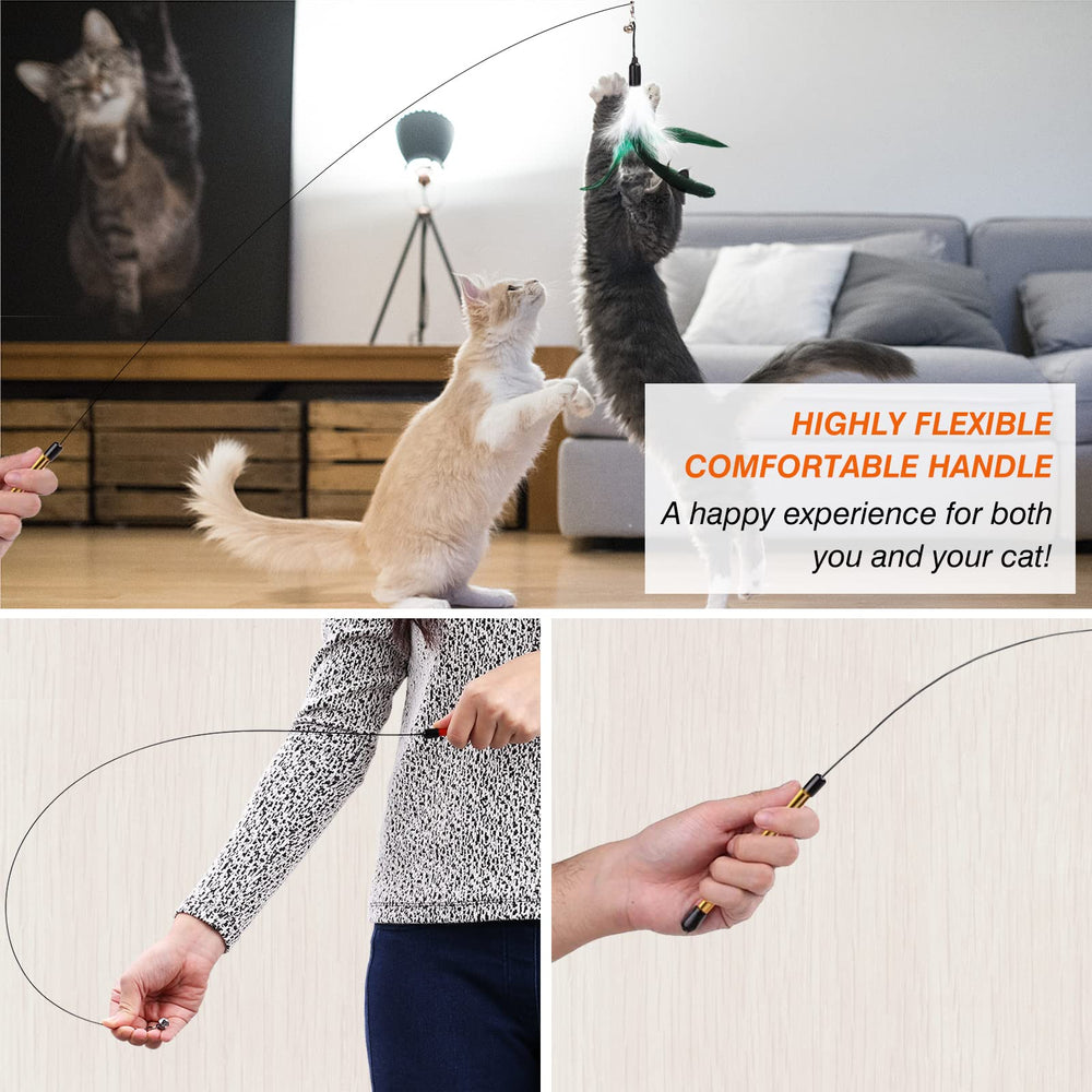 Pawaboo flying feather cat toy captures your cat's attention for engaging chase.