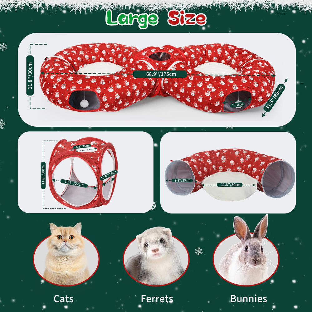 Pawaboo foldable cat tunnel storage – easy to store when not in use