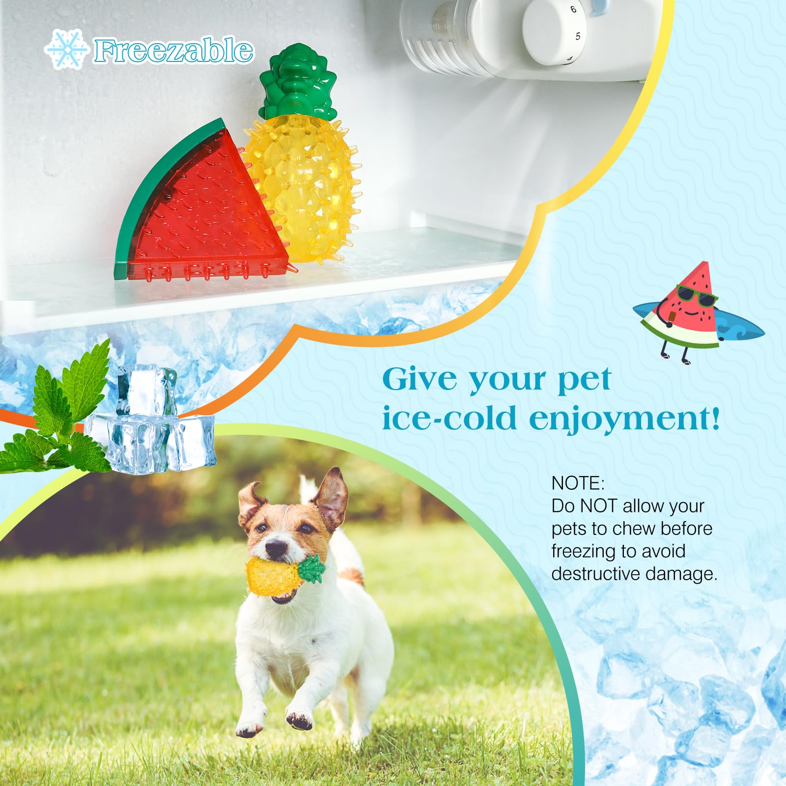 Pawaboo Freeze Toy in Sink for easy refreeze and extended play.