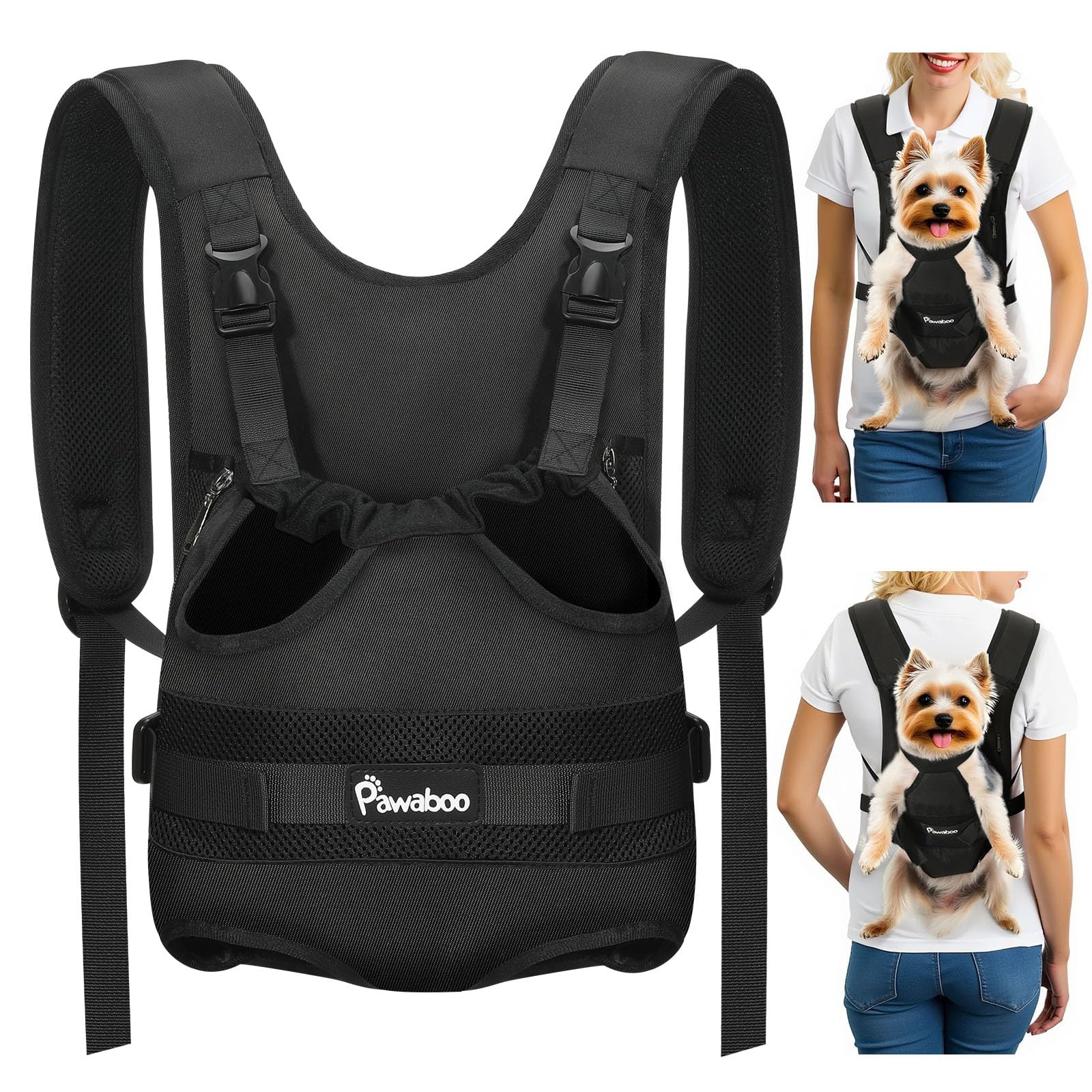 Pawaboo front carrier legs-out design for comfortable front-facing walks