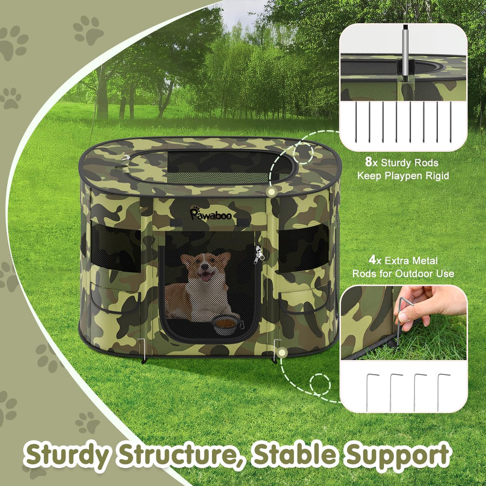 Pawaboo front zipper doors open for easy access during playtime