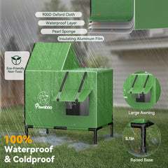 Pawaboo heated cat house windproof frame provides stable outdoor shelter.