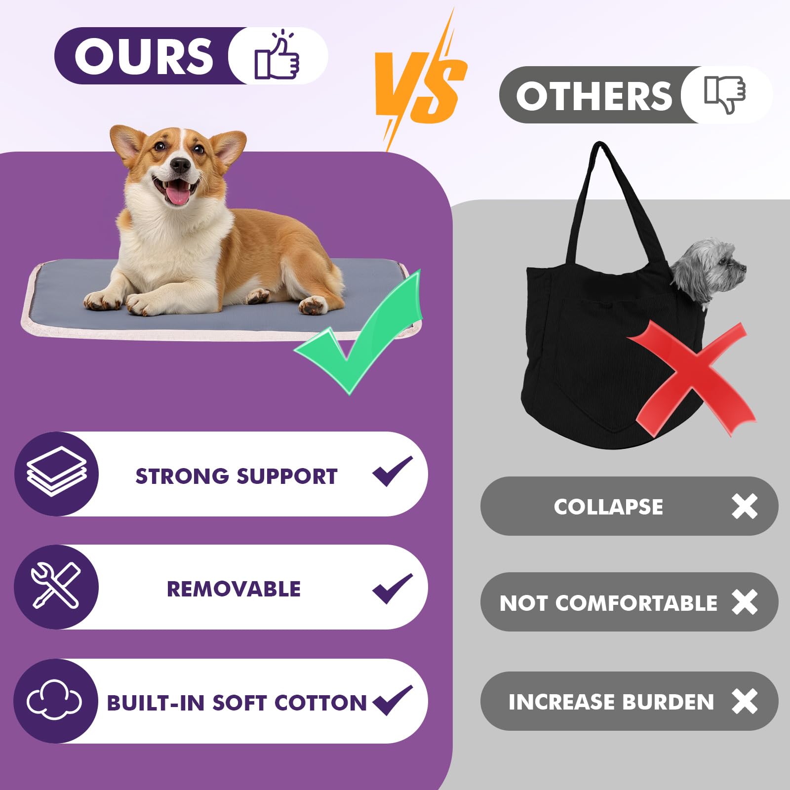 Pawaboo lightweight purse with ergonomic handles supports easy carrying.