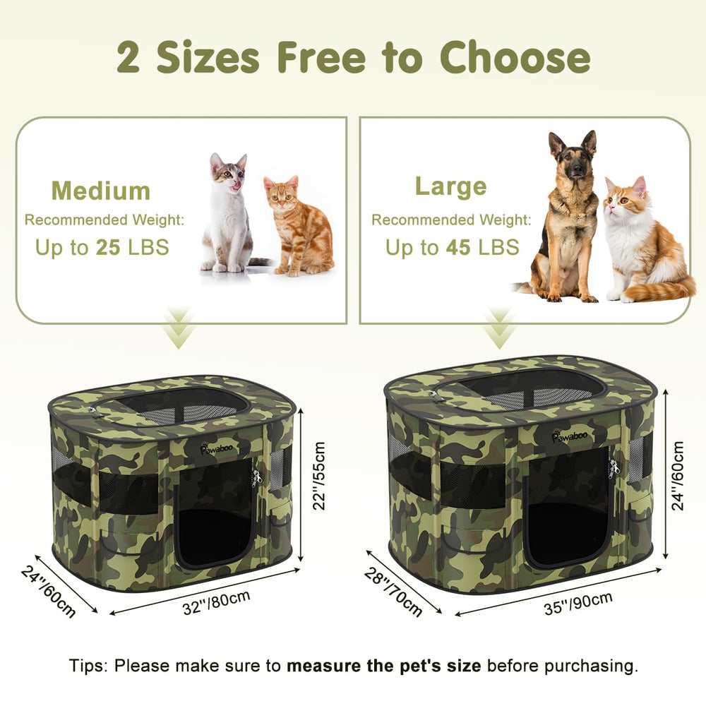 Pawaboo playpen folded compactly for easy travel and quick setup