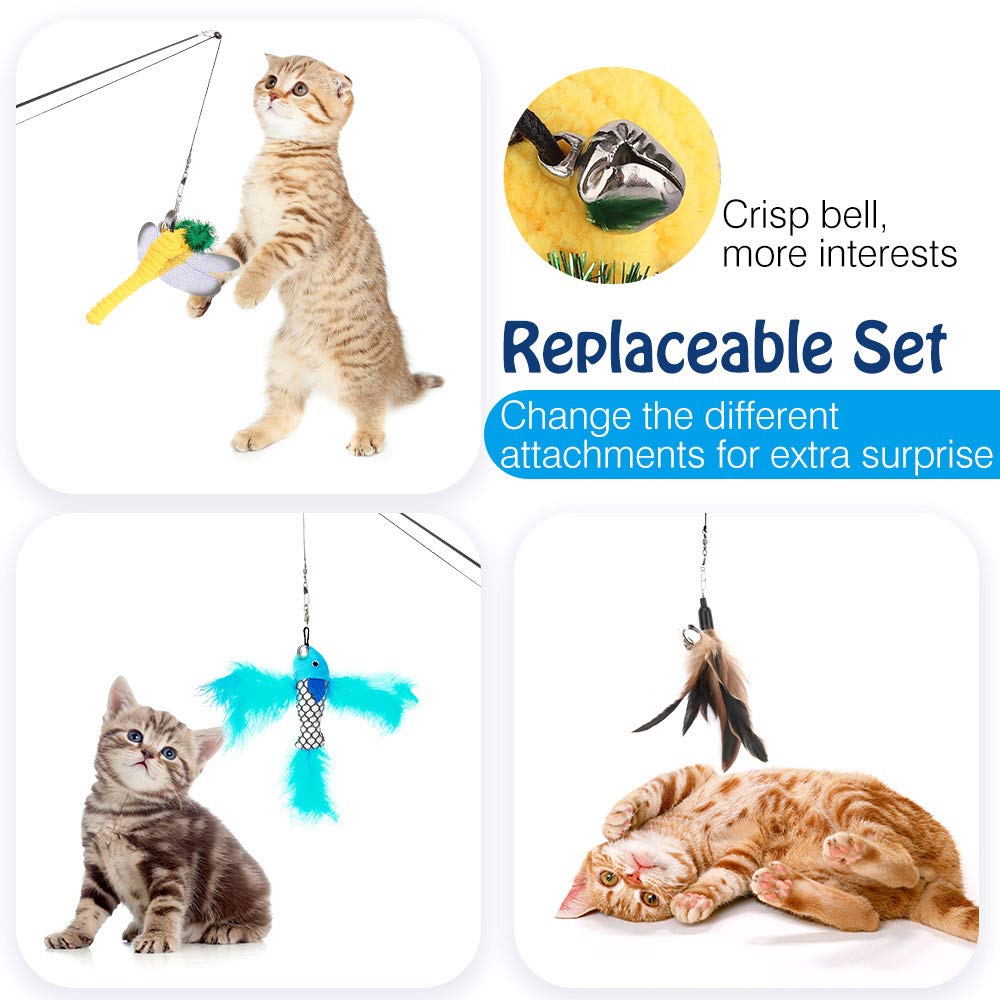 Pawaboo refill dragonfly with bells creates fluttery chase opportunities and fun.