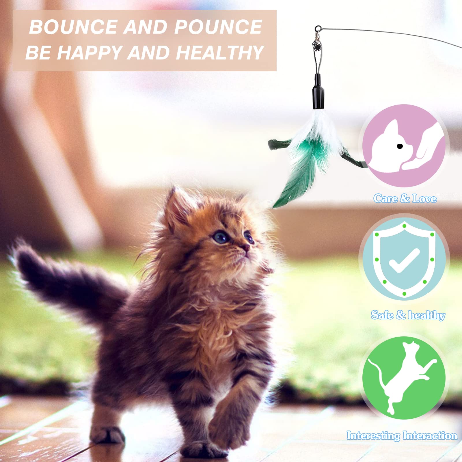 Pawaboo uses safe non-toxic natural feathers for worry-free fun.