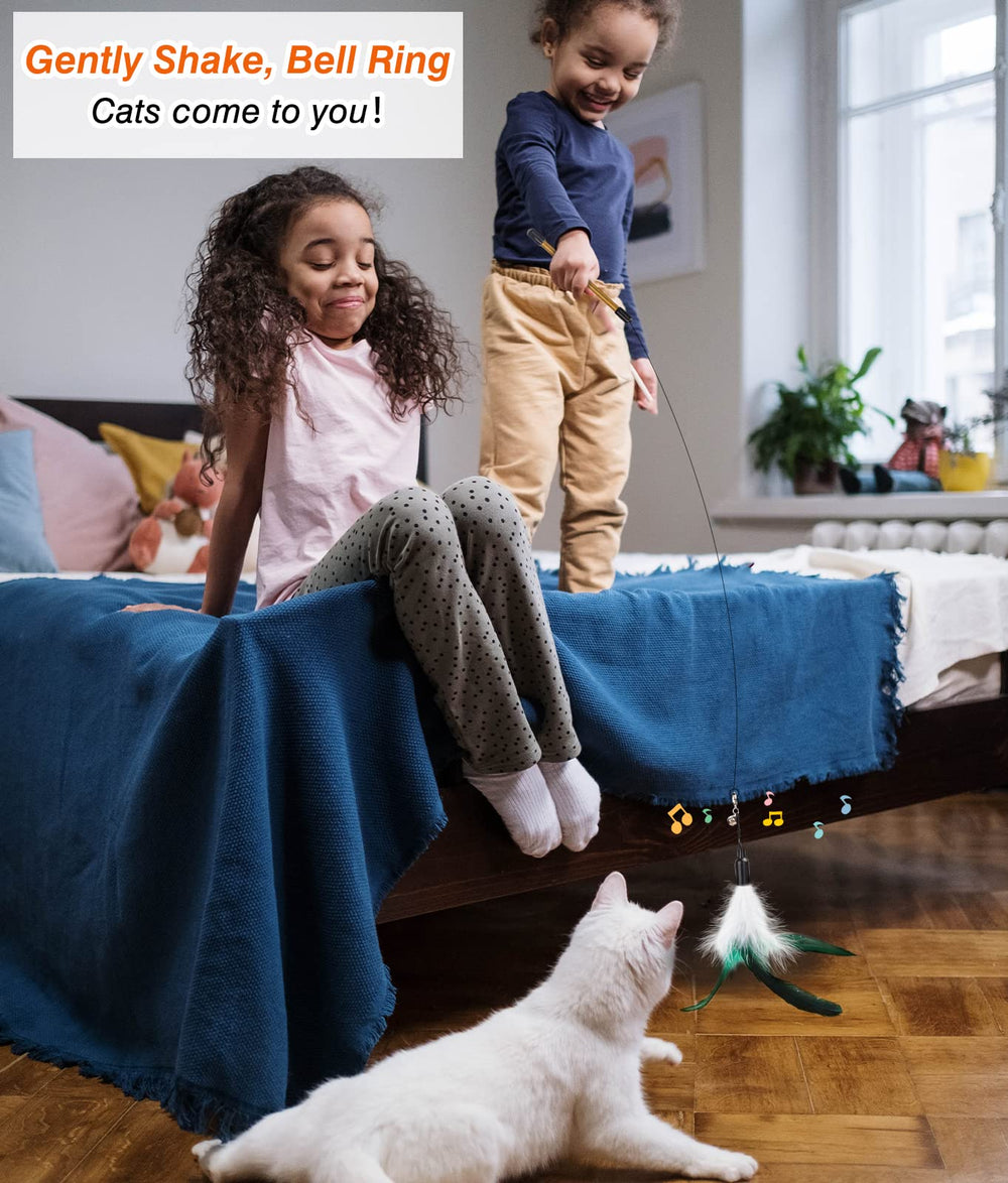 Pawaboo wand tip small bell adds audible intrigue during play.