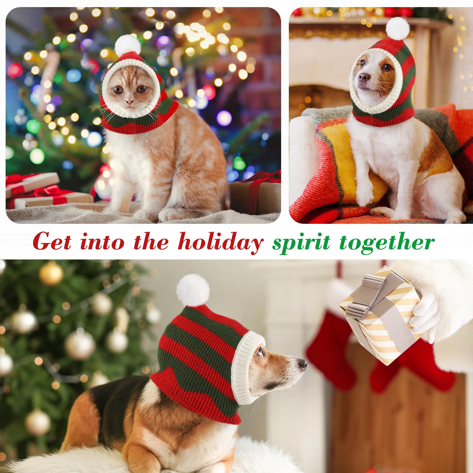 Pawaboo warm-knit fabric hat, keeps small dogs comfortable in cold weather.