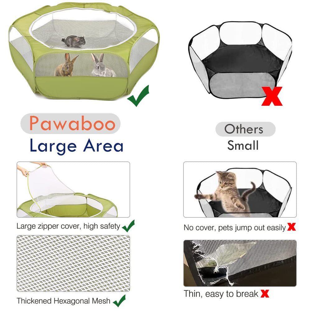 Pawaboo playpen waterproof bottom protects floors and keeps area dry